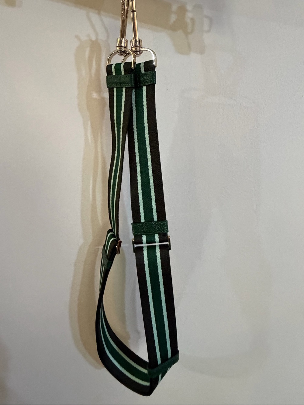 Striped Green and Black Adjustable Strap
